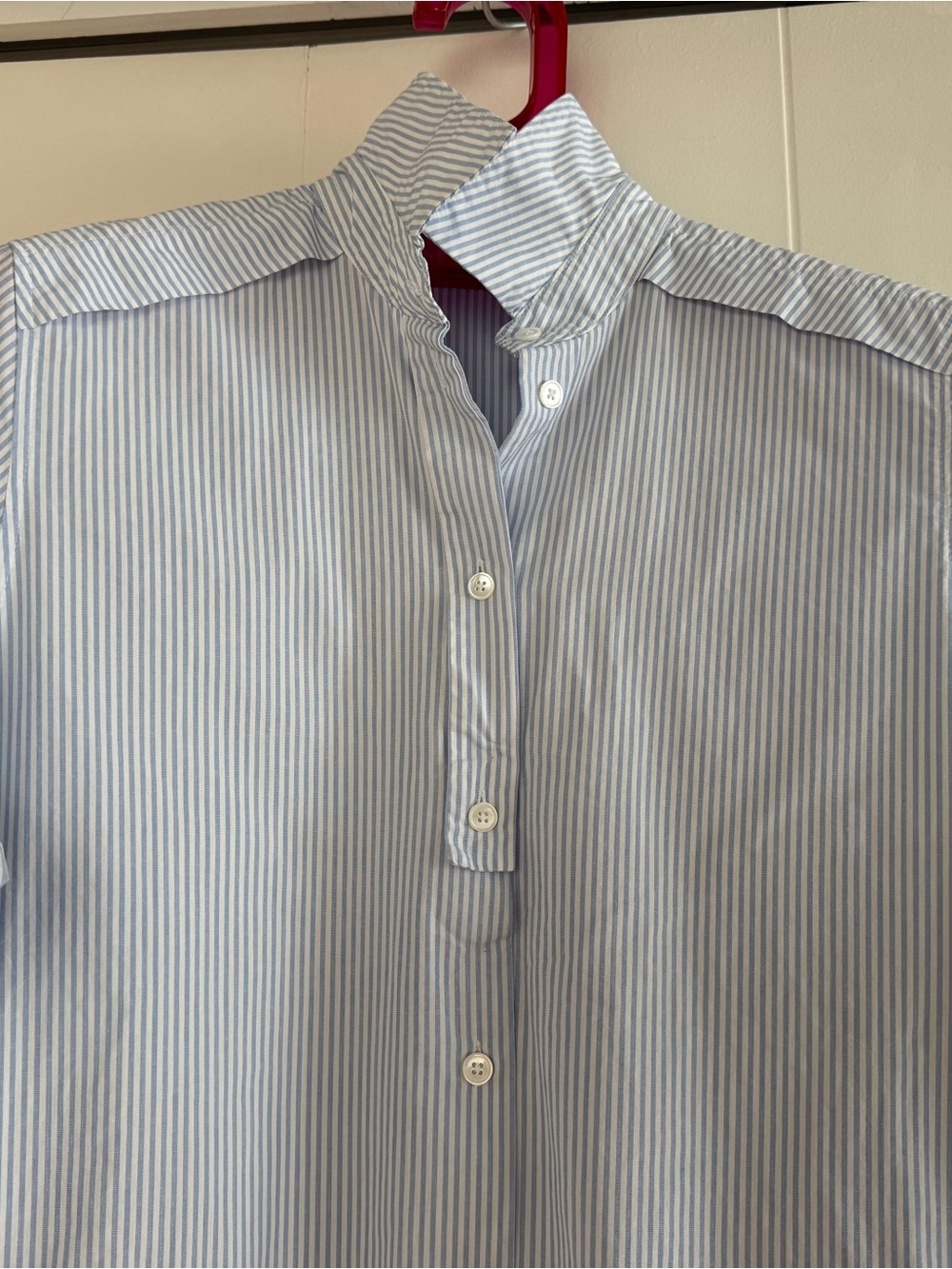 DRYKORN Light Blue Pinstripe Shirt Dress - Size L